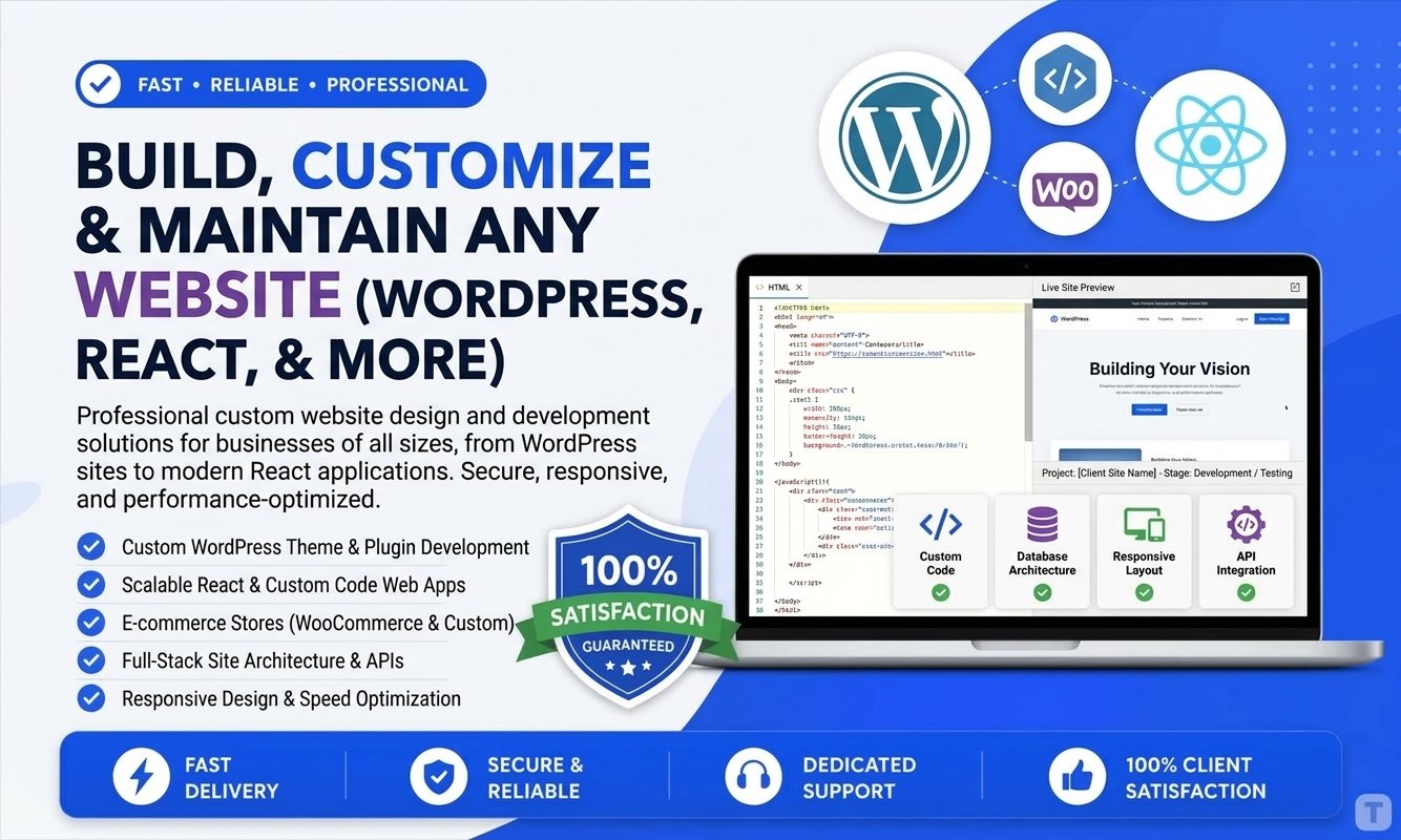 I will build a modern responsive website for your business